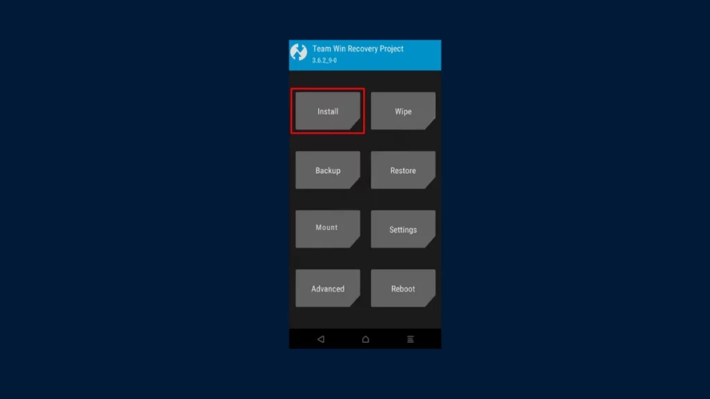 Install Option From TWRP